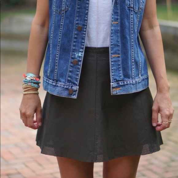 LOVE LEATHER *NWT* Leather Skirt - Picture 6 of 7